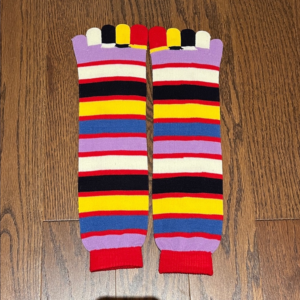 Colorful Striped Toe Socks
